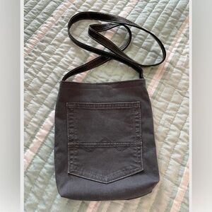 Upcycled Crossbody Bag made from Grey Recycled Wrangler Jeans